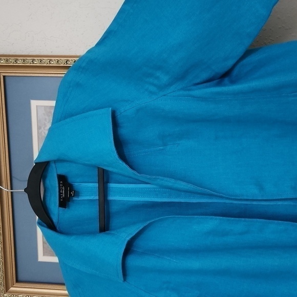 100% Irish Linen Talbots Blazer Jacket Contemporary Career Office Formal Dressy - Picture 7 of 16